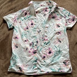 Hawaiian button up top from American Eagle